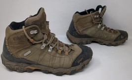 Oboz Boots Women&#39;s 9.5 Bridger Mid B-DRY Waterproof Hiking Brown leather - £46.70 GBP