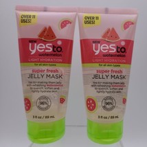 LOT OF 2 YES TO JELLY MASK Watermelon Light Hydration Super Fresh 3oz ea... - £11.60 GBP