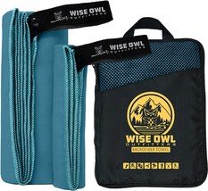 Wise Owl Outfitters Camping Towel Ultra Soft Compact Quick Dry Microfiber - £22.59 GBP