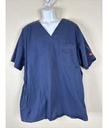 Dickies Dark Blue Unisex Scrub Shirt Short Sleeve Size XXL 2XL Sz Tag Mi... - $11.30