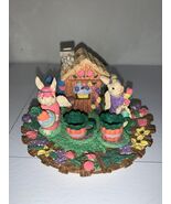 Vintage Resin Easter Tea Set House Bunnies Mugs Carrots Easter Decor - €21,89 EUR