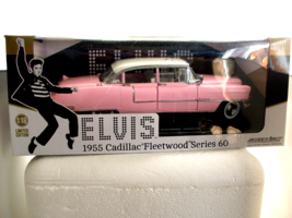 Greenlight 1955 Pink Cadillac Fleetwood Series 60 Elvis Presley 1:18 Die... - £89.01 GBP