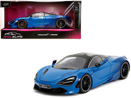 McLaren 720S Blue Dark Blue w Black Top Pink Slips Series 1/24 Diecast Car Jada - £30.22 GBP