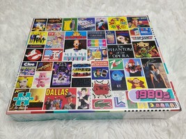 1980s 1500 Piece Jigsaw Puzzle 80s Pop TV Movies Brands Nostalgia Rap Ca... - $19.33