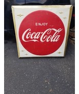 Vintage Metal 36 x 36&quot; Coke Coca Cola Soda Sign - £478.19 GBP