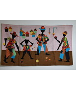 Jean Joseph Vintage Folk Art Tapestry Haitian - $379.00