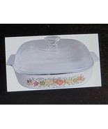 Vintage Corning Ware A-84-B 4-Quart L’Echalote La Sauge with Pyrex Lid A... - $51.48