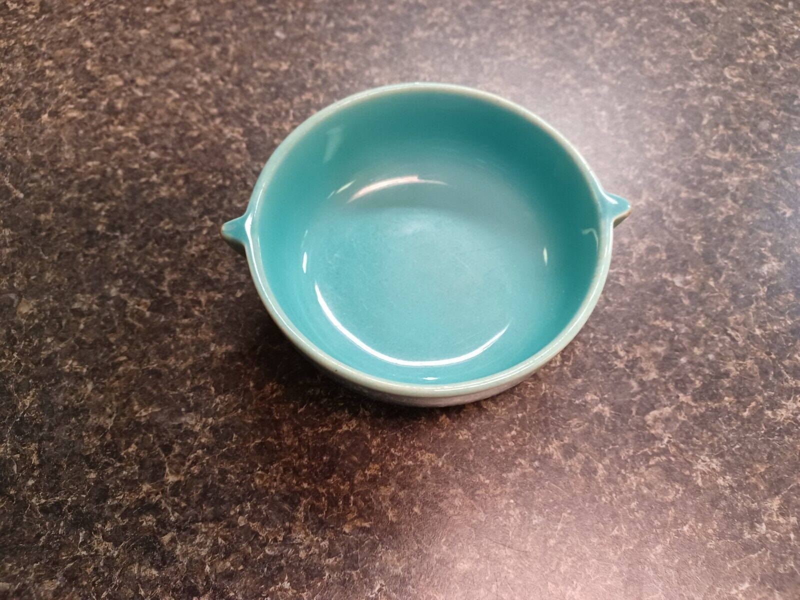 Vtg GMB Turquoise Handled Soup Bowl - $19.79