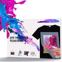Dtf Transfer Film, 15 Sheets A4 Pet Heat Transfer Paper For T Shirts, Do... - £12.63 GBP