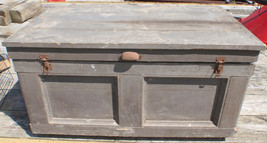 Vintage Wood Carpenter&#39;s Chest Tool Tack Box - £71.94 GBP