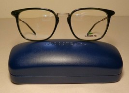 Lacoste L2853PC Havana Striped Green New Men&#39;s Eyeglass Frames - £157.01 GBP