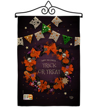 Trick Or Treat Wreath Burlap - Impressions Decorative Metal Wall Hanger Garden F - £27.23 GBP
