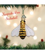 Honey Bee Old World Christmas Blown Glass Collectible Holiday Ornament - £15.65 GBP