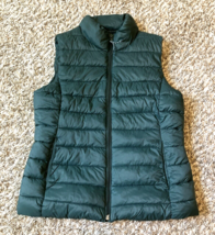 Gap Puffer Vest Womens Extra Small Green Full Zip Polyester Jacket Sleev... - £18.97 GBP