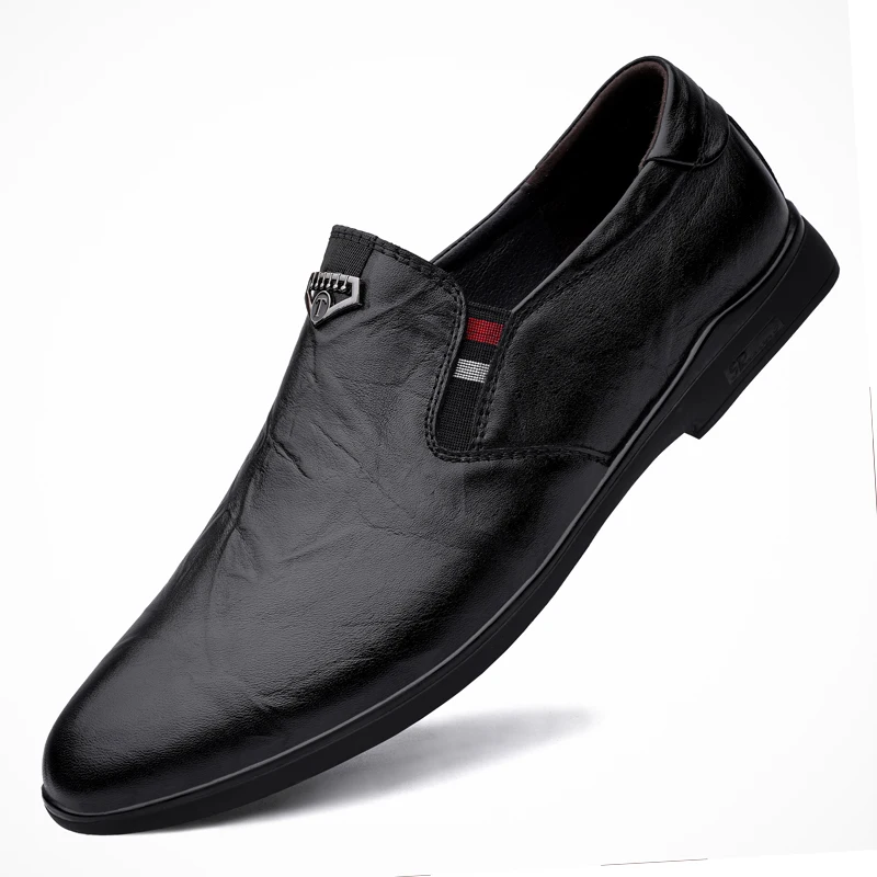 Luxury Brand Loafers Slip-on Leather Designer Men&#39;s Shoes Cowhide Formal... - $89.14