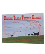 Postcard Historic Trails Through Kansas Trail Map Card Chrome Unposted - $9.90 CAD