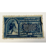 U.S. 1885 Special Delivery Stamp #E1 Messenger Runner Used Hinged Nice S... - $342.12 MXN