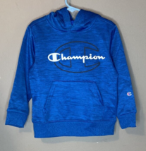 Champion Boys Pullover Hoodie Logo Sweatshirt Fleece Blue Size 4-5 - £8.88 GBP