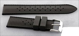 Watch Band Silicone Rubber Black Breathable Strap Waterproof Stainless B... - $24.99