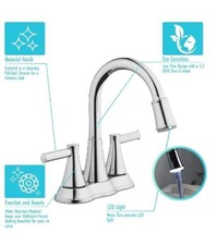 Aqua Vista 22-B42CPL-CH-AV Bathroom Sink Faucet with LED Light Polished Chrome - £79.92 GBP