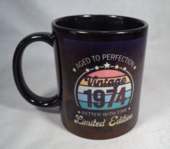Vintage 1974 Happy Birthday Coffee Mug &quot;Aged to Perfection&quot; Limited Edition - $12.82