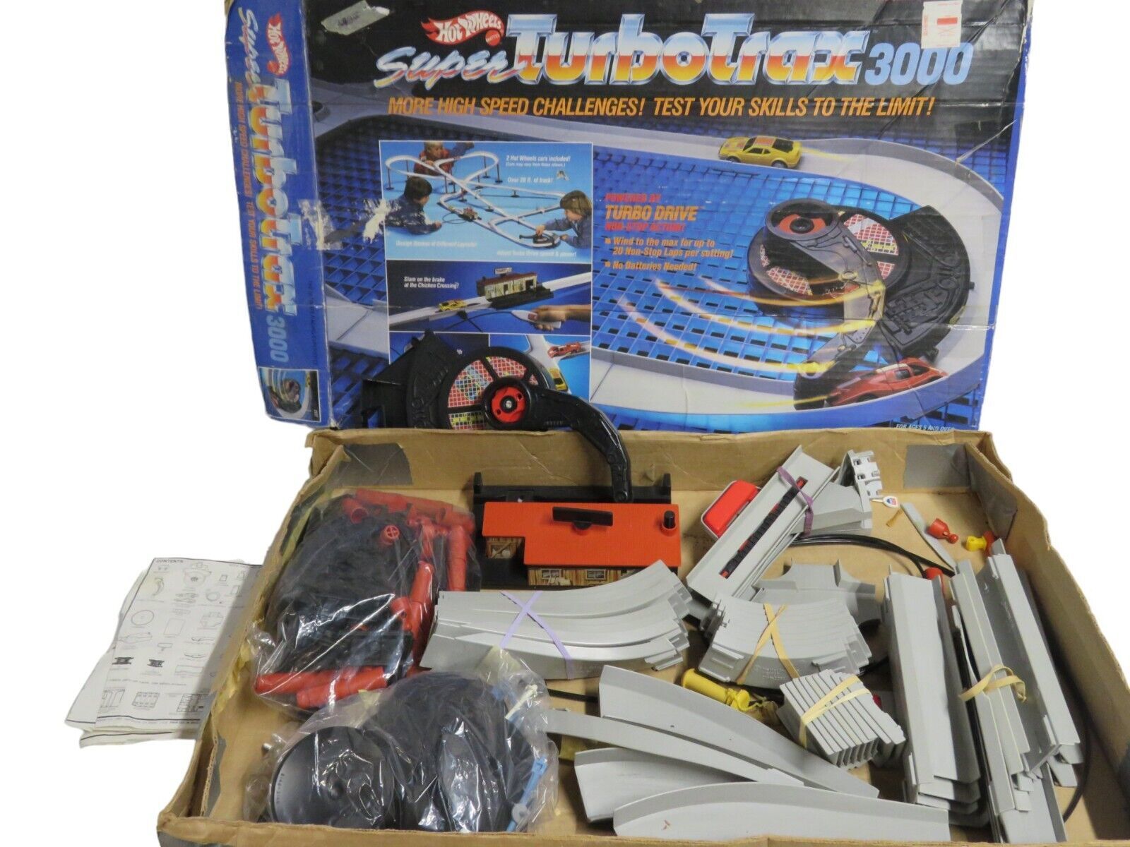 Vintage Hot Wheels  Super Turbo Trax 3000 Race Track Set Mattel 1985 - $34.60