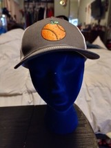 Port Authority Cap Hat LYGC Embroidered Orange Baseball Snapback Hurrica... - £21.63 GBP