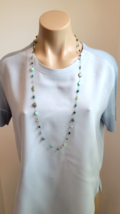 MARGO MORRISON Sterling Turquoise and Semi Precious Stone Necklace - 37&quot; - £304.21 GBP