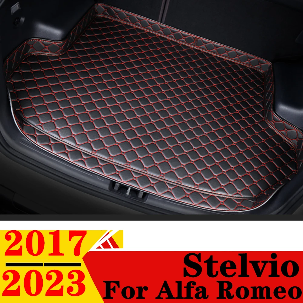 Car Trunk Mat For Alfa Romeo Stelvio 2017-2023 High Side Waterproof Rear Cargo - £40.77 GBP
