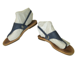 Ugg Sandals Blue Leather Ankle Strap T-Strap Comfort Womens Size 9 Shoes - £19.73 GBP