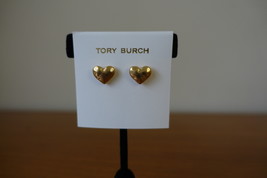 Tory Burch Heart Stud Gold Color Earrings. New - £43.95 GBP