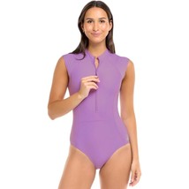 Body Glove Women S Standard Manny Zip Front Cap-Sleeve One Piece Swimsui... - £31.57 GBP