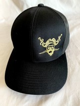 Pacific Herowear Pro Model Black With Gold Pirate Adjustable Snap Hat 104C - £14.11 GBP