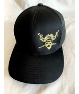 Pacific Herowear Pro Model Black With Gold Pirate Adjustable Snap Hat 104C - £13.80 GBP