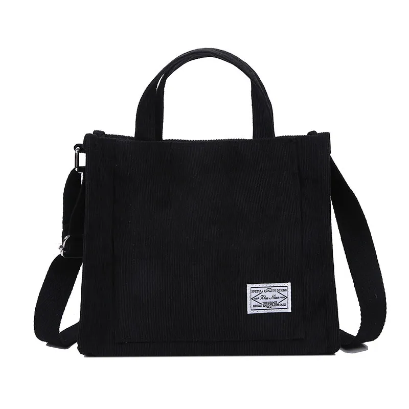 Women Zipper Shoulder Bag Black - £8.92 GBP