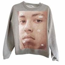 Zara Elisa Pereza Grey Current New Face Digital Print Sweatshirt - $32.73
