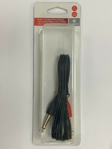 3-Foot 3.5mm Stereo Female Jack to Dual Left &amp; Right 1/4&quot; Mono Male Plug Y-Cable - £10.21 GBP