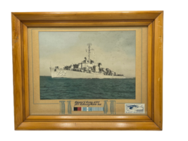 Vintage USN US Blu Navy Uss Cunningham 752 Nave da Guerra Isole Bombarded Foto - £244.93 GBP