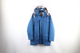 Vintage 90s Streetwear Mens Medium Distressed Flannel Lined Hooded Parka Jacket - £46.40 GBP
