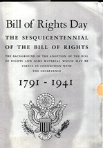 Bill Of Rights Day 1791 - 1941 (Vintsge 1941 Edition) Book - £2.59 GBP