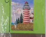 Lighthouse Let Your Light Shine 12.5&quot; X 18&quot; Garden Porch Flag Free Shipping - £6.38 GBP