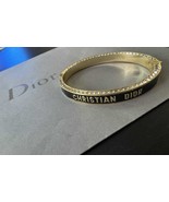Christian Dior Night Code Black Lacquer M Crystals Edge Gold Finish Cuff... - $5,982.44 MXN