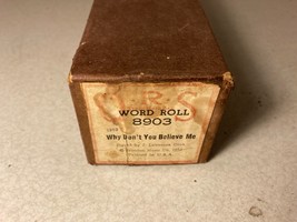 Vtg QRS 8903 Why Don&#39;t You Believe Me 1952 J Lawrence Cook Piano Roll - £7.80 GBP