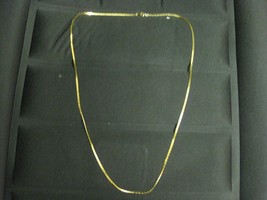 Gold Tone Heavy Look Link 30&quot; Faux Gold Necklace Bling - £11.86 GBP