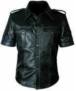 Herren Echt Lamm Leder Hemd Kurzarm Premium Qualität Lammhemd - $87.76+