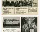 2 Burlington Railroad Century of Progress Postcards Post Office Royal Scot  - $11.88