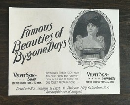 Vintage 1895 Velvet Skin Soap &amp; Powder Original Ad 1021 - $6.64