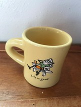 Yellow Life Is Good Do What You Like What You Do Stoneware Coffee Mug Cup – 3.75 - £7.55 GBP