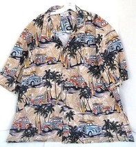 Pacific Legend Aloha Hawaiian Shirt Woody Car Surfboard Surfers XL - $29.69