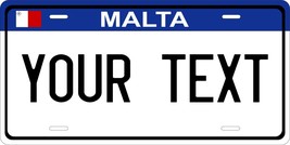 Malta Blue License Plate Personalized Car Bike Motorcycle - £8.75 GBP+